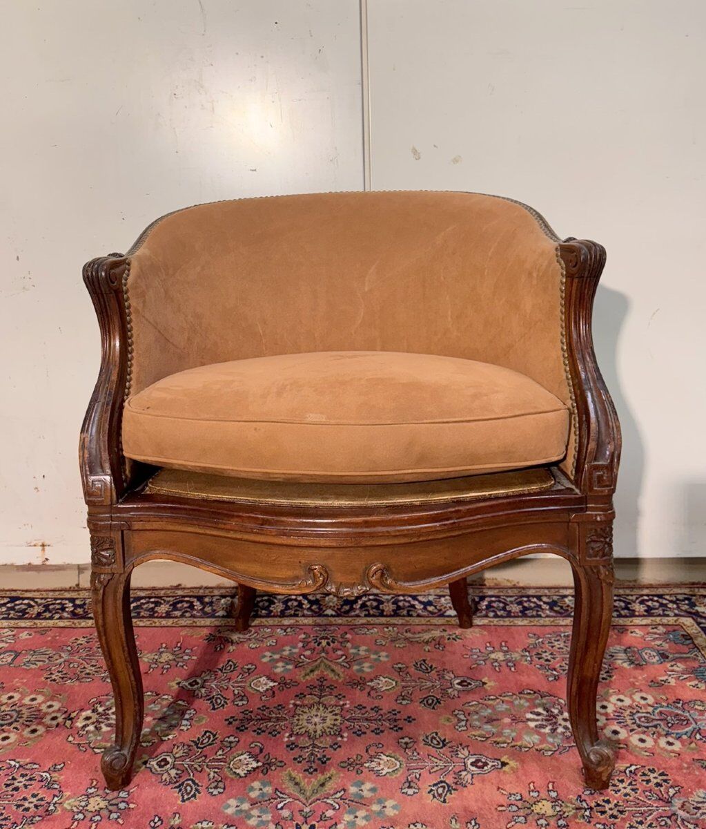 Louis XV style office chair in walnut