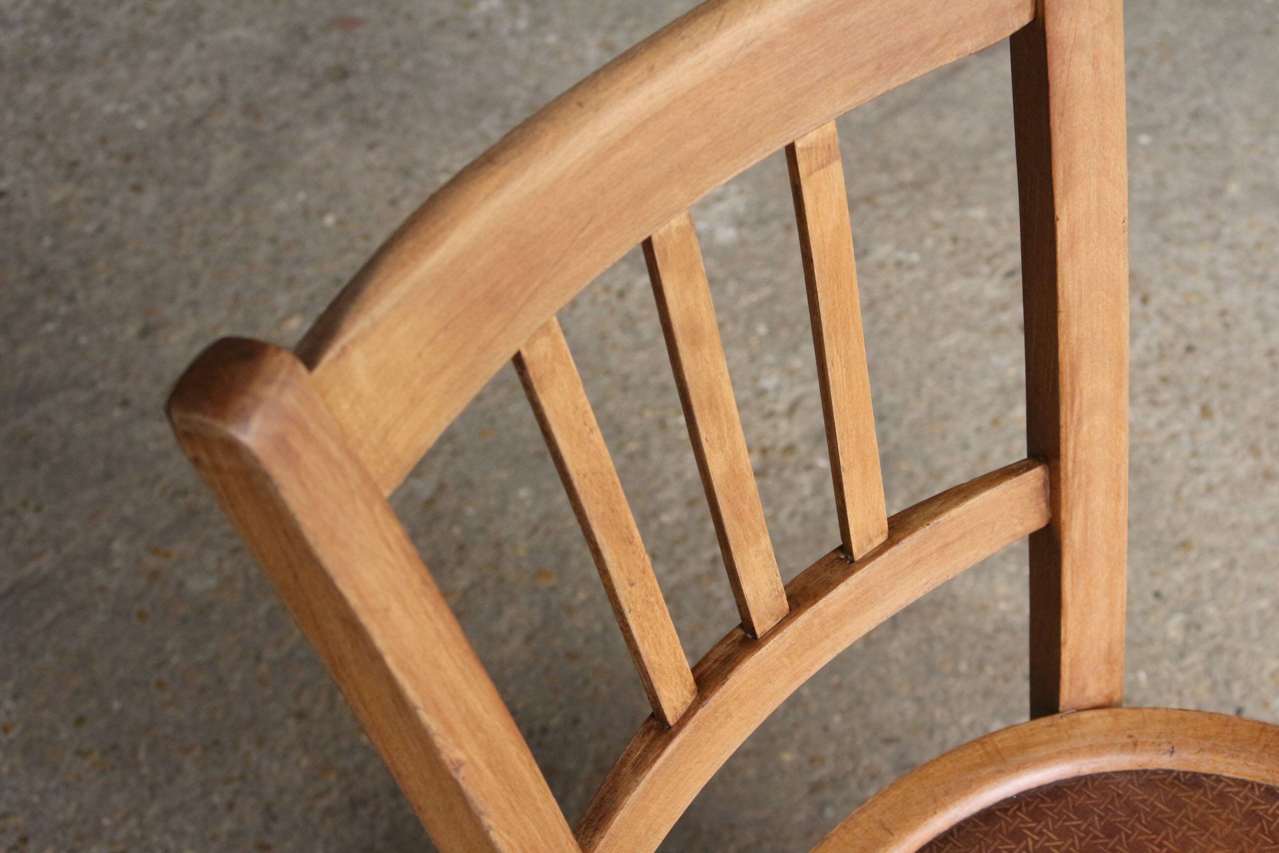 Early 20th century wooden bistro chair.