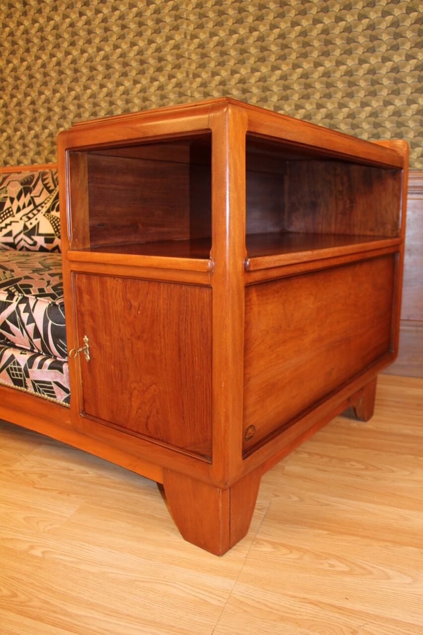 Art deco bench of the Majorelle workshops 330 cm long