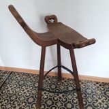 2 vintage brutalist bar stools design Marbella 1970s Spain