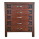 Commode art déco plateau bois, meuble ancien vintage
