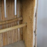 Tiki bar, rattan bar and two stools