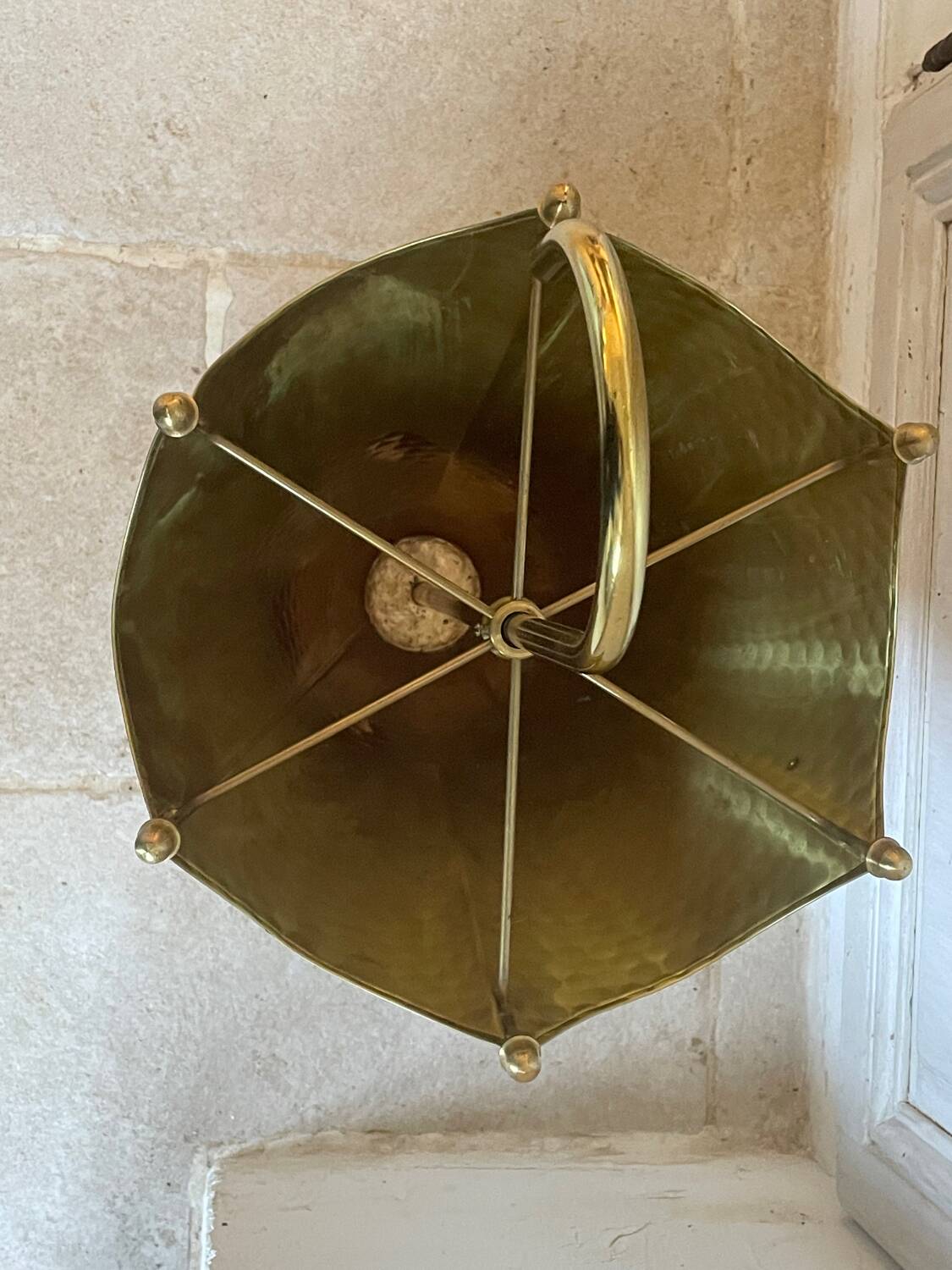 Vintage brass umbrella stand
