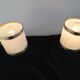 Pair of chrome design wall lights and vintage white hat 1970