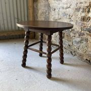 Table basse ronde en bois pieds tournés