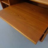 Small rollable teak media sideboard from Dyrlund, 1970s