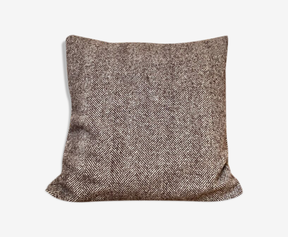 Coussin en laine à chevrons 40 cm