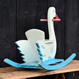 Oiseau bois à bascule wisa glorai (suisse) années 40/50