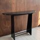 Console demi-lune vintage en bois laqué noir