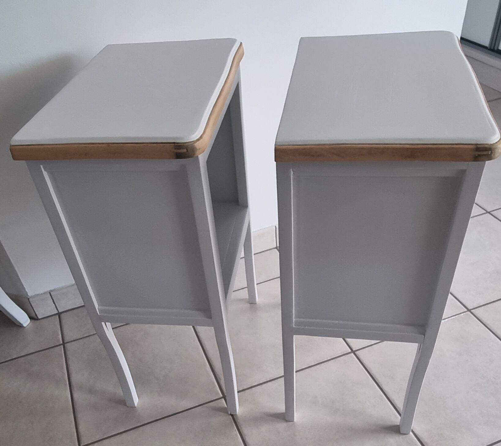 Pair of old bedside tables