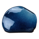 Blue ceramic free form vase