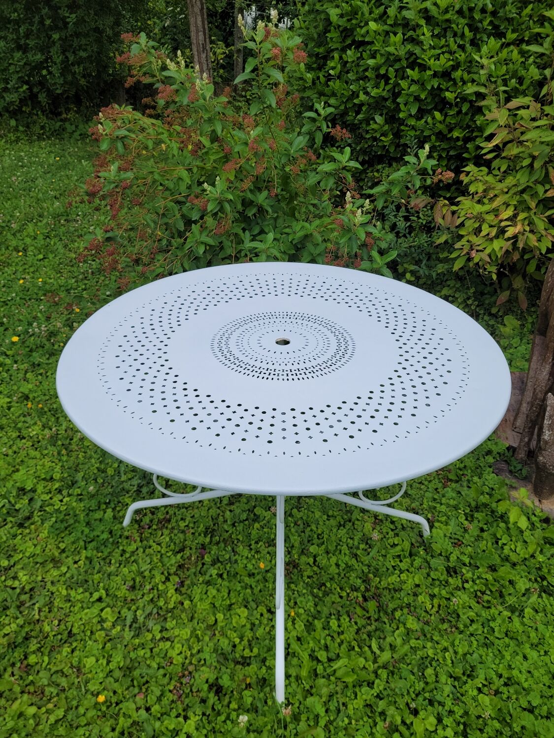 Wrought iron garden table