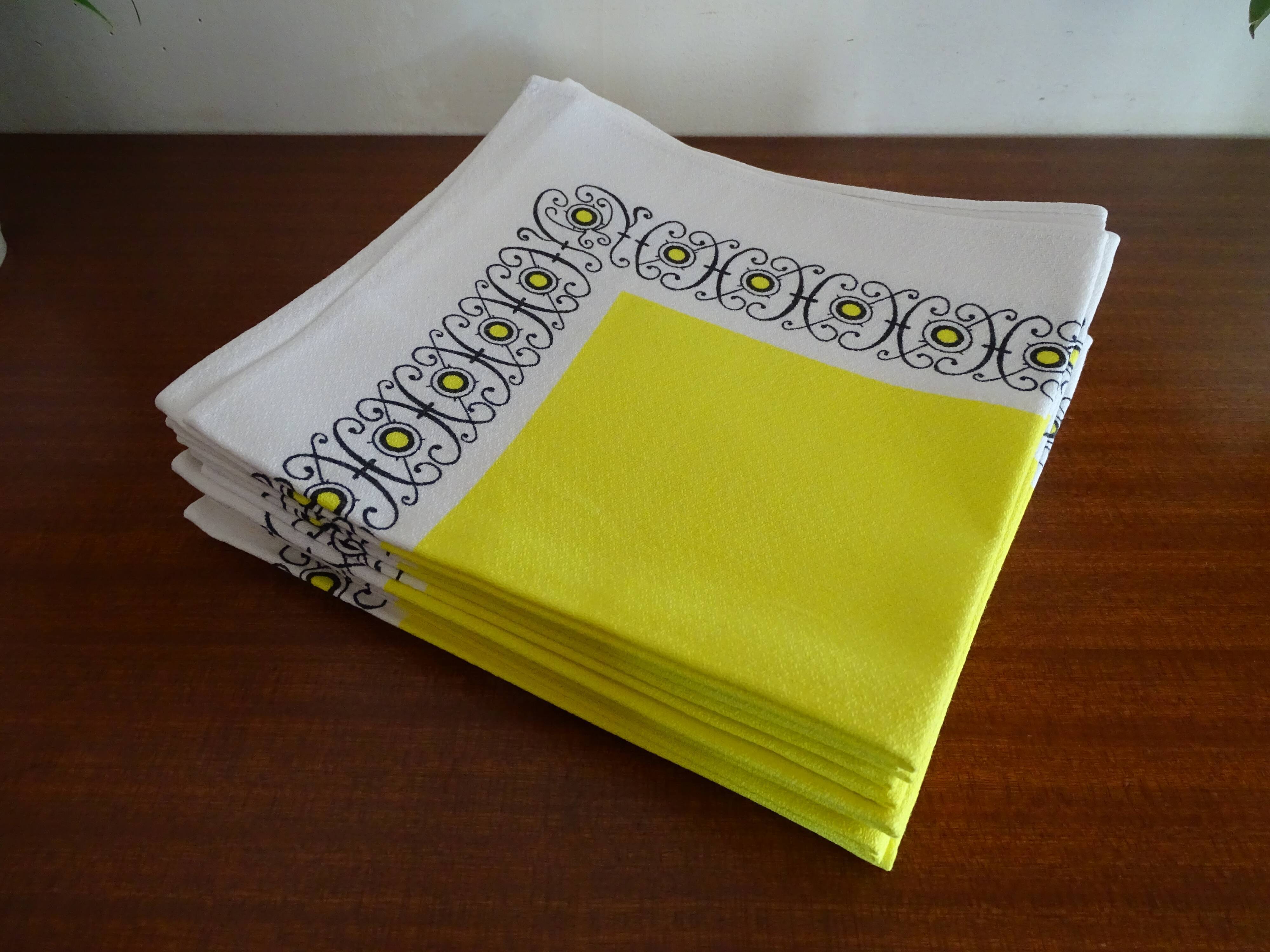 12 serviettes de table colorées en coton, 45 x 42 cm