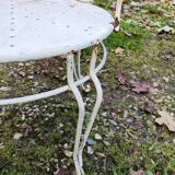 Paire de fauteuils de jardin anciens fer plein métal