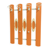 Orange wall unit Coat rack 1970s by ED Design