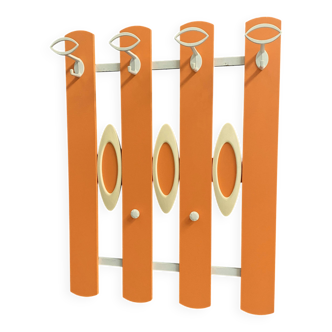 Orange wall unit Coat rack 1970s by ED Design
