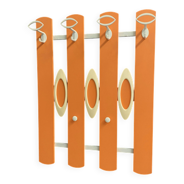 Orange wall unit Coat rack 1970s by ED Design
