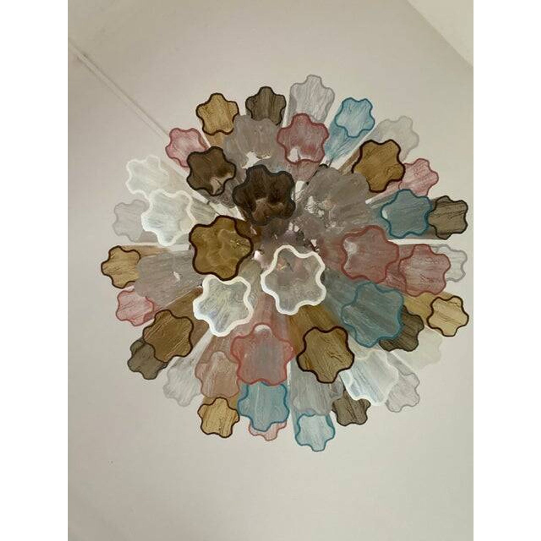 Contemporary Modern "Tronco" Murano Glass Sputnik Chandelier Venini Style