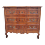 Small cherry crossbow chest of drawers, Regency/Louis XV style