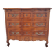 Small cherry crossbow chest of drawers, Regency/Louis XV style