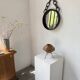 Brutalist mirror with metal chain from the 50s