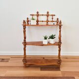 Waxed turned wooden shelf