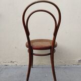 Pair of chairs Thonet n.  14 from 1861-1865, marked with a 1A label and a sun print