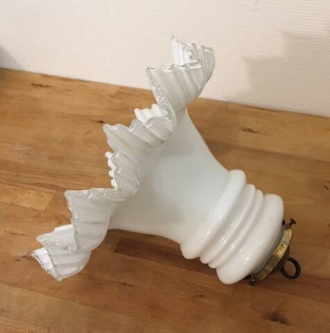 Opaline glass pendant light