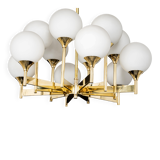 Stunning Sputnik chandelier by Kaiser, Germany, 1970s.