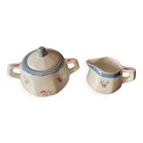 Sugar and milk jug in porcelain model Marly