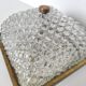 Golden globe ceiling light, bubble glass and brass