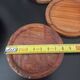 Wooden coasters with vintage holders