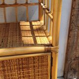Vintage rattan bedside tables.