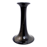 Theresienthal black and gold glass vase 1970