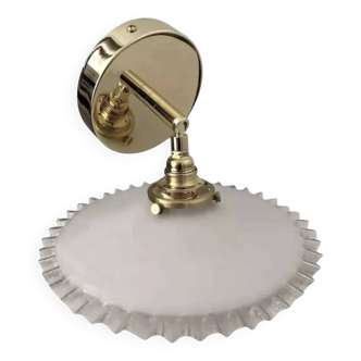Tilting opaline wall light