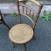 Pair of Viennese bistro café chairs by L. & H. Cambier Frères bentwood belgium