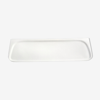 Vintage white porcelain ceramic wall shelf from the 1950s