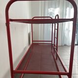 Vintage red metal bunk bed – DICO – 2 beds 80x190 cm
