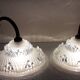 Duo d' appliques en bronze et verre