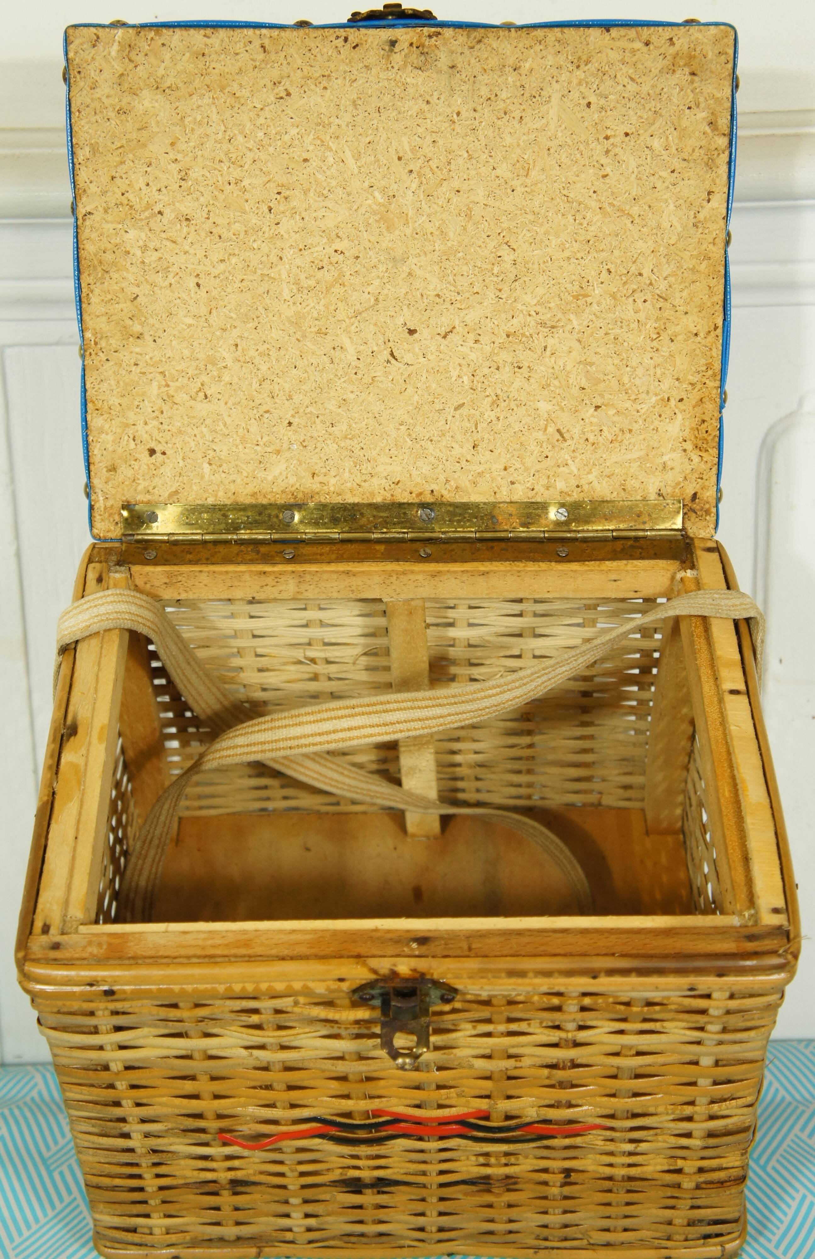 Rattan chest stool Cheney England 1960