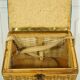 Tabouret coffre en rotin Cheney England 1960