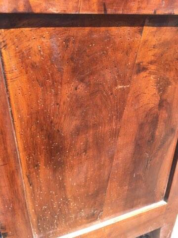 Old rustic farmhouse cabinet in fruit wood