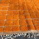 Authentic natural wool Beni Ourain rug in orange, 1.5/2.5 m.