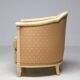 Fine Art Deco Bergère Club Chair Hollywood Regency Style Damask