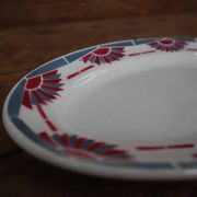 Old oval earthenware dish "Horizon" St Amand