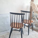 Pair of Scandinavian chairs model Fanett by Tapiovaara