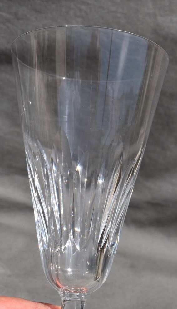 6 laccarat crystal champagne flutes model Cassino stamped