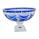 Centerpiece, blue crystal of Lorraine, limited series 233/500, blown and cut