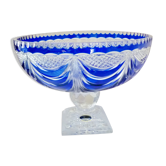 Centerpiece, blue crystal of Lorraine, limited series 233/500, blown and cut