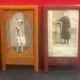 Set of 4 small wooden photo frames, standing frame